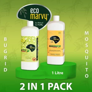 𝟮𝗶𝗻𝟭 𝗣𝗮𝗰𝗸: 𝗕𝗲𝗱 𝗕𝘂𝗴𝘀 𝗞𝗶𝗹𝗹𝗲𝗿 & 𝗠𝗼𝘀𝗾𝘂𝗶𝘁𝗼 𝗥𝗲𝗽𝗲𝗹𝗹𝗲𝗻𝘁(𝟏𝑳) Concentrate | Zero Chemical | 1:10 Water Mix | Highly Safe for Kids, Pets & Environment