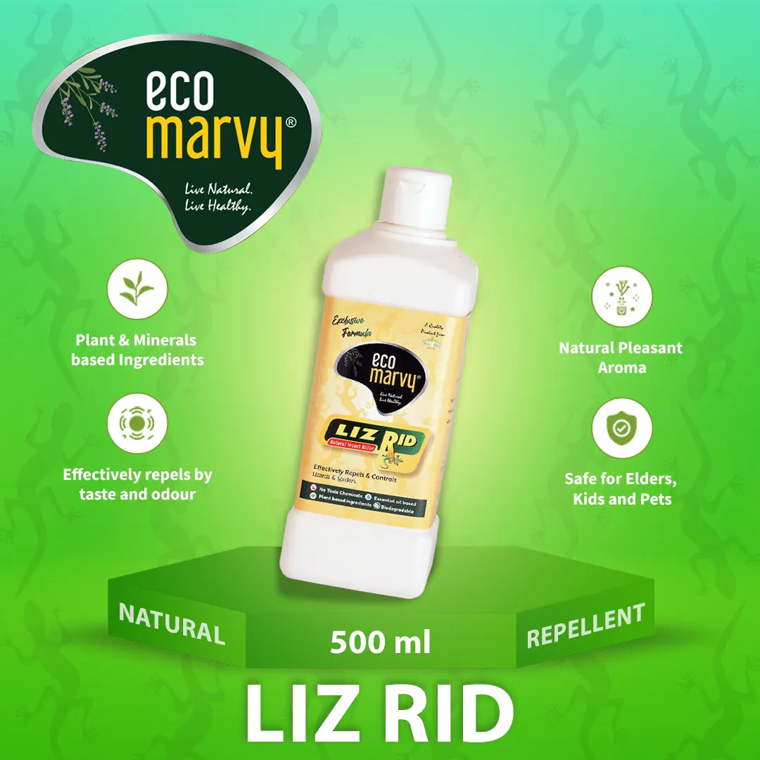 𝗡𝗮𝘁𝘂𝗿𝗮𝗹 𝗟𝗶𝘇𝗮𝗿𝗱 𝗥𝗲𝗽𝗲𝗹𝗹𝗲𝗻𝘁 𝗦𝗽𝗿𝗮𝘆 (𝟱𝟬𝟬𝗺𝗹) Concentrate | Zero Chemicals | Zero Allergy | 1:10 Water Mix | Highly Safe for Kids & Pets