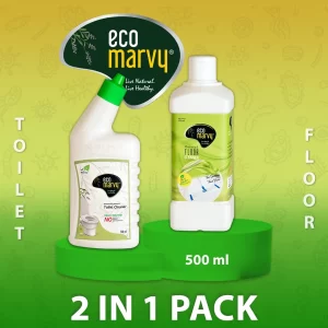 𝟮𝗶𝗻𝟭 𝗣𝗮𝗰𝗸: 𝗧𝗼𝗶𝗹𝗲𝘁 & 𝗙𝗹𝗼𝗼𝗿 𝗖𝗹𝗲𝗮𝗻𝗲𝗿(𝟓𝟎𝟎𝒎𝒍)| Zero Chemical | Highly Safe for Kids, Pets & Environment